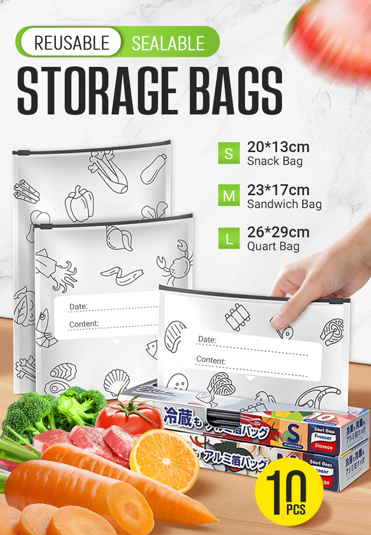 Exclusive for new users, limited stock, grab it now 【60PCS】Reusable Aluminum Foil Sealable Storage Bags
