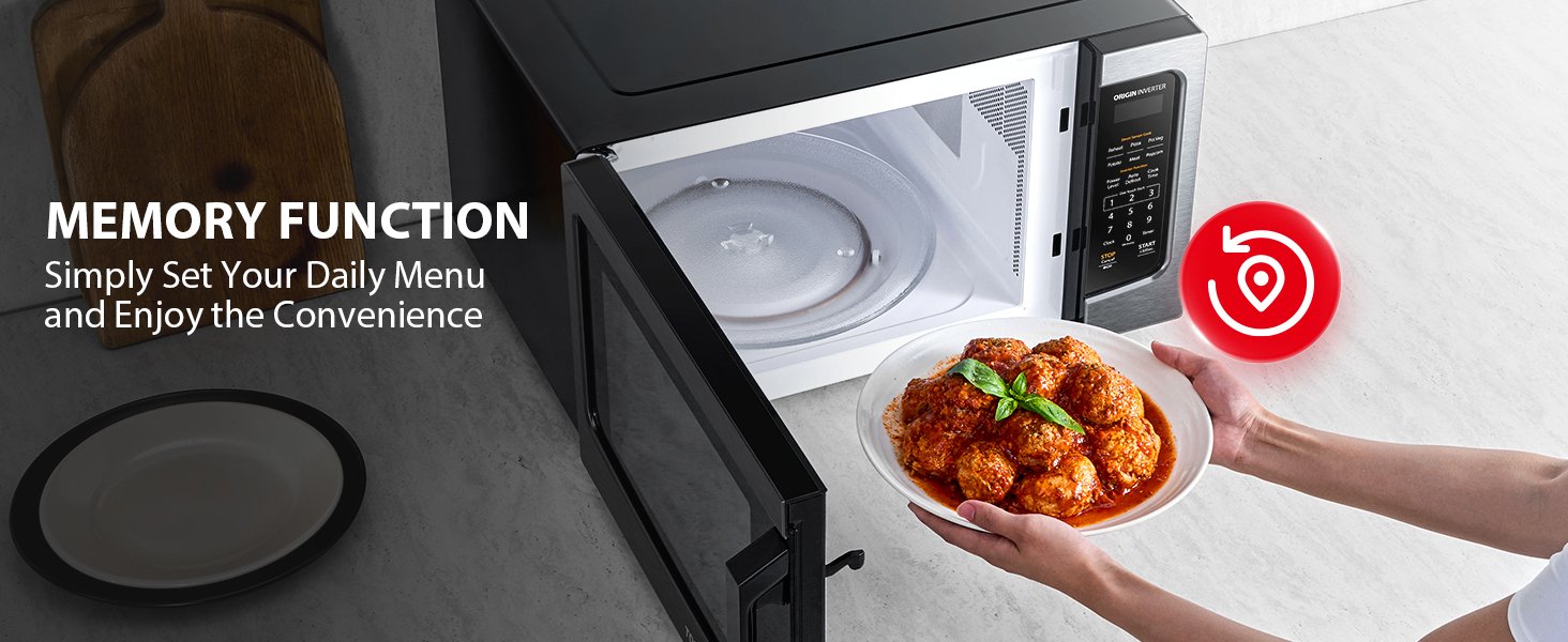 TOSHIBA ML-EM45PIT(BS) Countertop Microwave Oven with Inverter Technology. Kitchen Essentials. Smart Sensor. Auto Defrost. 1.6 Cu.ft. 13.6 Removable Turntable. 33lb.&1250W. Black Stainless Steel