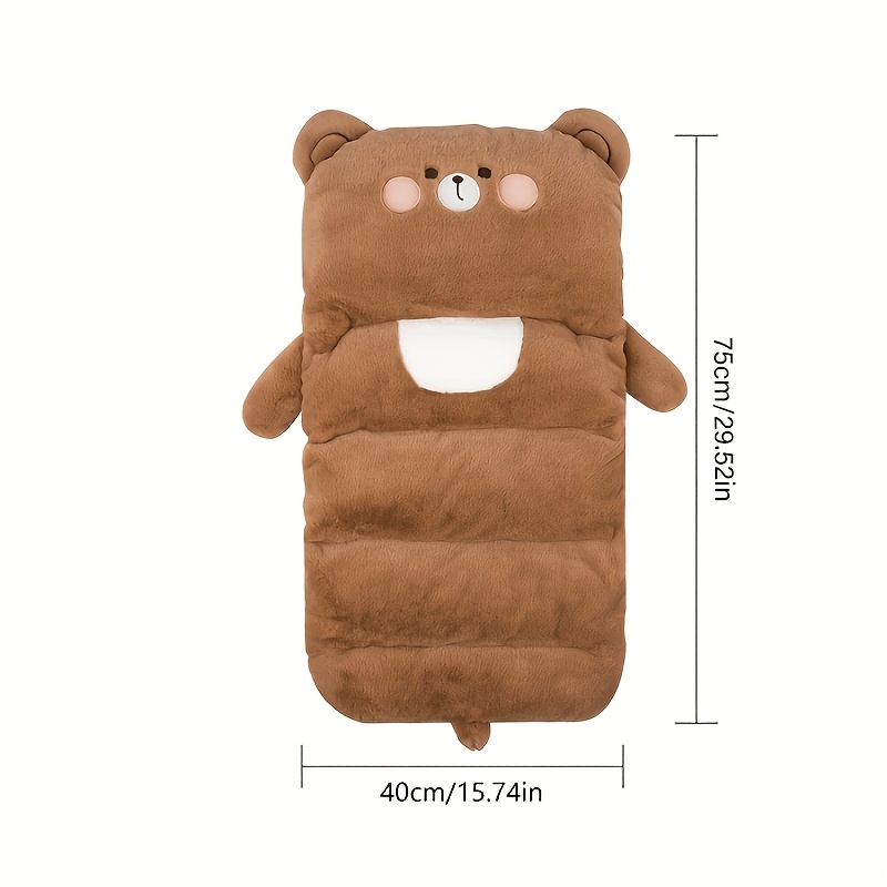Winter Plush Car Seat Cushion with Cute Bear Design - Thickened Warm Backrest & Lumbar Support, Machine Washable Soft Bear-Shaped Seat Cover for Girls, Winter Car Accessories, Cozy Car Interior Accessory, Playful Car Decor, Durable Car Accessory, Comfortable Car Decor, Plush Material, Vehicle Owners