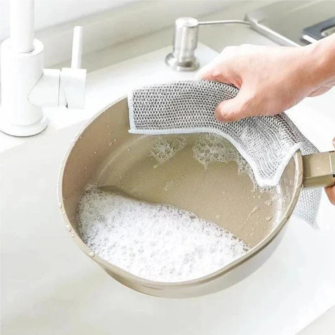 Super Effective Wire Dishcloth – Removes Grease Fast, Safe on All Pans, Long-Lasting Design (Buy 10 Get 10 Free)